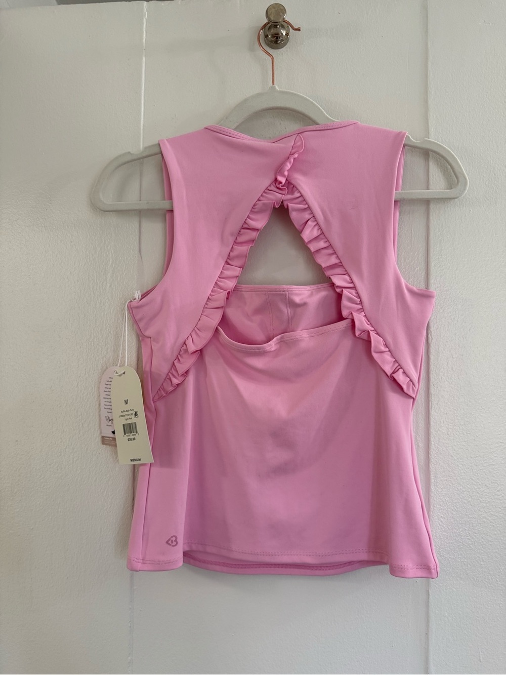 Blogilates Ruffle Back Tank Top - Light Pink - Medium - Picture 7 of 7